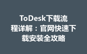 ToDesk下载流程详解：官网快速下载安装全攻略-ToDesk官网_远程控制