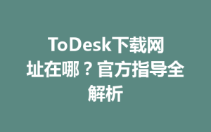ToDesk下载网址在哪？官方指导全解析-ToDesk官网_远程控制