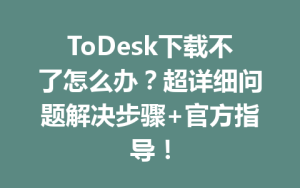 ToDesk下载不了怎么办？超详细问题解决步骤+官方指导！-ToDesk官网_远程控制
