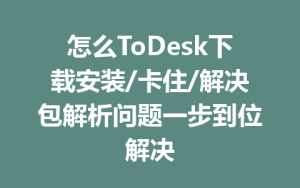 怎么ToDesk下载安装/卡住/解决包解析问题一步到位解决-ToDesk官网_远程控制