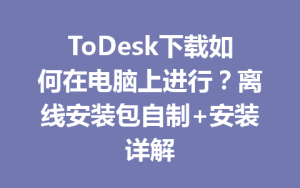 ToDesk下载如何在电脑上进行？离线安装包自制+安装详解-ToDesk官网_远程控制