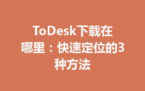 ToDesk下载在哪里：快速定位的3种方法-ToDesk官网_远程控制