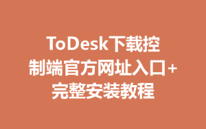 ToDesk下载控制端官方网址入口+完整安装教程-ToDesk官网_远程控制