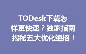 TODesk下载怎样更快速？独家指南揭秘五大优化绝招！-ToDesk官网_远程控制