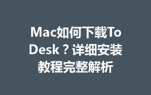 Mac如何下载ToDesk？详细安装教程完整解析-ToDesk官网_远程控制