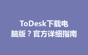 ToDesk下载电脑版？官方详细指南-ToDesk官网_远程控制