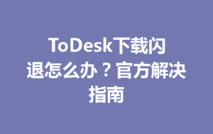 ToDesk下载闪退怎么办？官方解决指南-ToDesk官网_远程控制