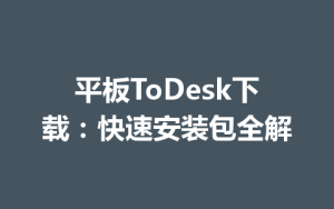平板ToDesk下载：快速安装包全解-ToDesk官网_远程控制