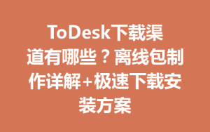 ToDesk下载渠道有哪些？离线包制作详解+极速下载安装方案-ToDesk官网_远程控制