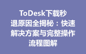 ToDesk下载秒退原因全揭秘：快速解决方案与完整操作流程图解-ToDesk官网_远程控制