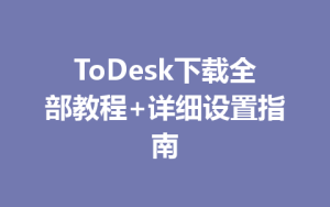 ToDesk下载全部教程+详细设置指南-ToDesk官网_远程控制
