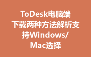 ToDesk电脑端下载两种方法解析支持Windows/Mac选择-ToDesk官网_远程控制