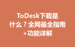 ToDesk下载是什么？全网最全指南+功能详解-ToDesk官网_远程控制