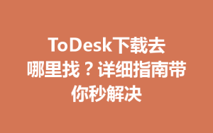ToDesk下载去哪里找？详细指南带你秒解决-ToDesk官网_远程控制
