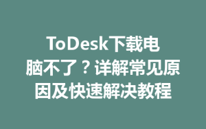 ToDesk下载电脑不了？详解常见原因及快速解决教程-ToDesk官网_远程控制