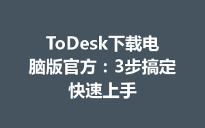 ToDesk下载电脑版官方：3步搞定快速上手-ToDesk官网_远程控制
